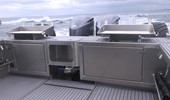 12m Amphibious cabin boat transom