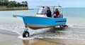 Sealegs 7.5M Alloy Amphibious Boat driving on to land